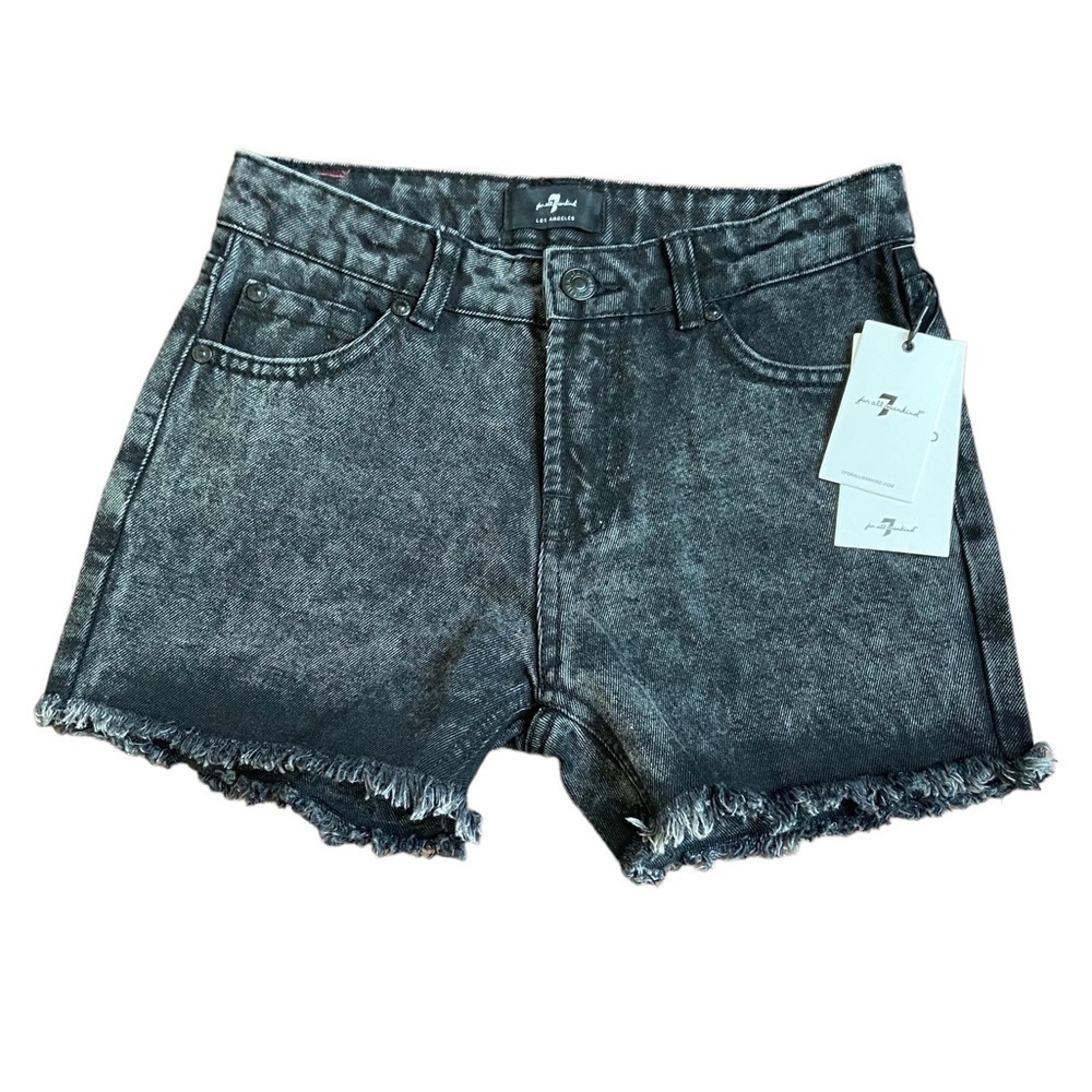 NWT 7 For All Mankind Black Denim Shorts